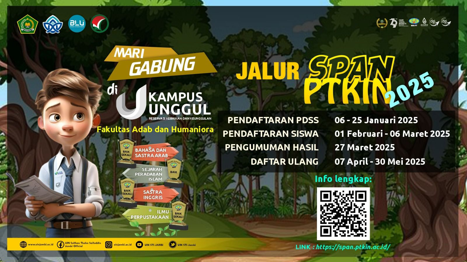 PENDAFTARAN MAHASISWA BARU UIN STS JAMBI 2025