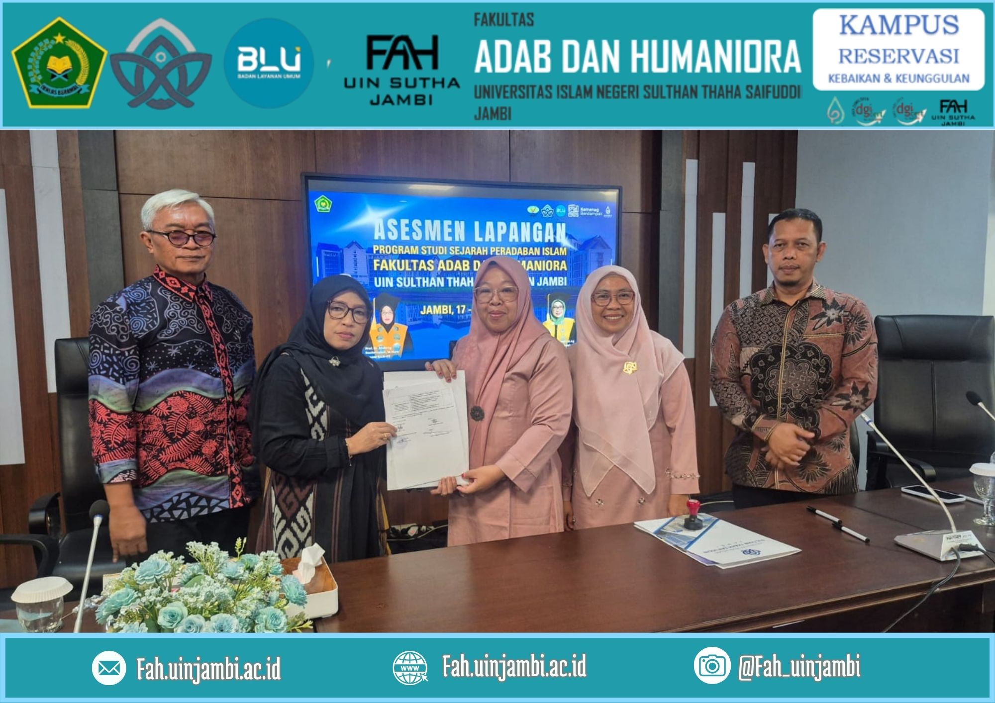Asesmen Lapangan (AL) Prodi Sejarah Peradaban Islam (SPI) Berjalan Lancar: Asesor Dorong Penguatan Rekognisi Internasional dan Layanan Digital