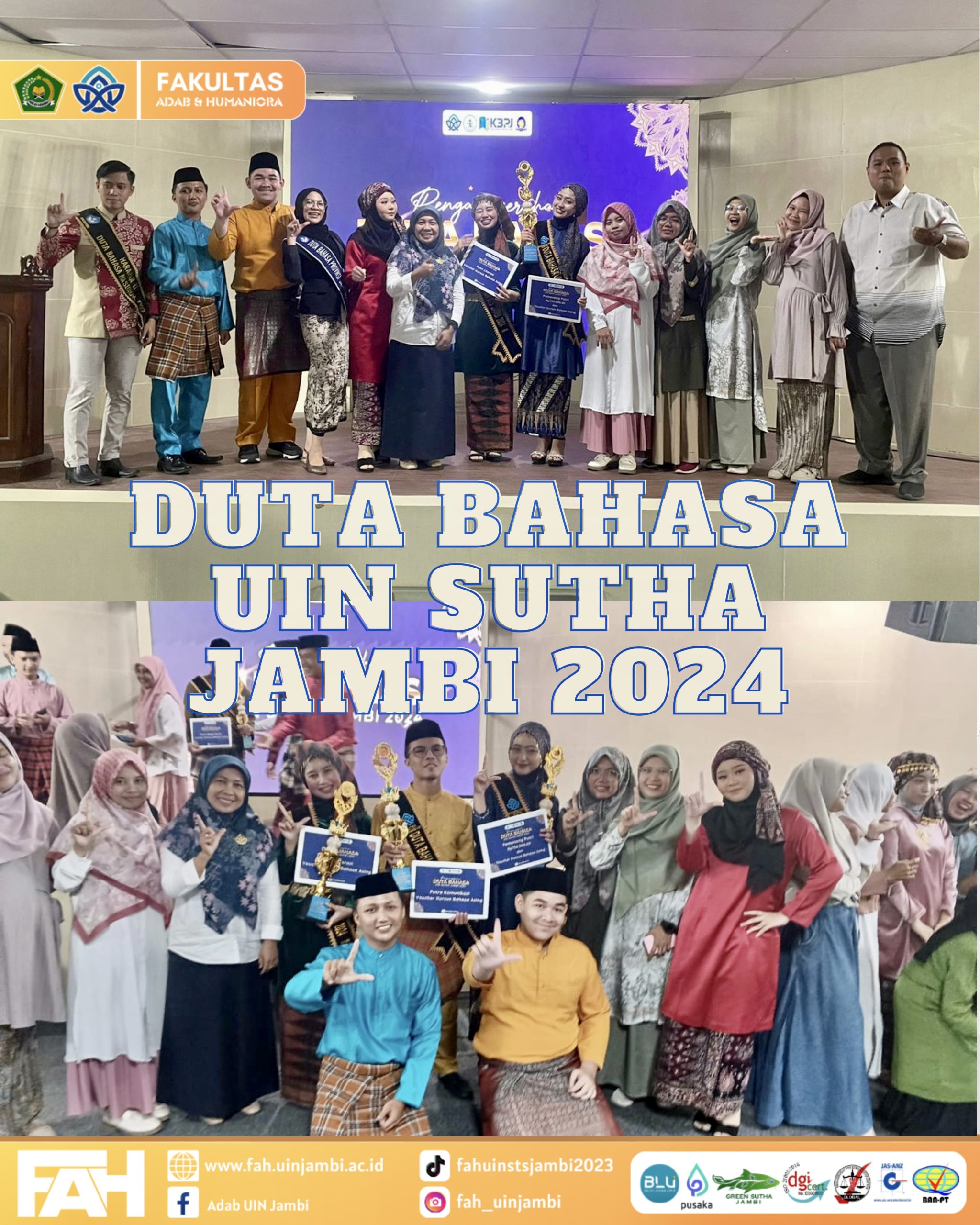 BANGGA!! MAHASISWA FAH MENJUARAI DUTA BAHASA UIN SUTHA JAMBI 2024